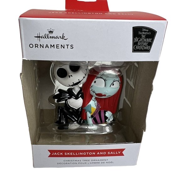 Hallmark Christmas Ornament Disney Nightmare Before Christmas Jack & Sally New - Picture 1 of 12